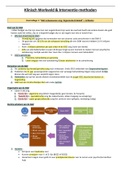 Klinisch Werkveld & Interventie Methoden - VU Psychologie - Jaar 3, Periode 2 - Nederlands