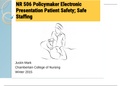 NR 506 Policymaker Electronic Presentation Patient Safety; Safe Staffing (NR506) 