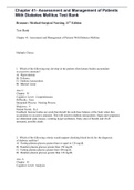 Chapter 41- Assessment and Management of Patients With Diabetes Mellitus Test Bank