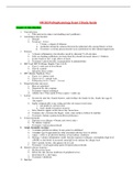 NR 283 / NR283: Pathophysiology Exam 2 Study Guide (Latest 2022 / 2023) Chamberlain College of Nursing