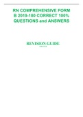 ATI RN Comprehensive Predictor Exam 2019 Form B Questions and Answers ( 180 Q&A )