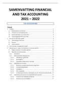 Samenvatting Financial and Tax Accounting: deel tax accounting Master AF Handelswetenschappen KU Leuven (2021-2022)