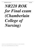 NR228/NR228 ROK for Final exam (Chamberlain College of Nursing)