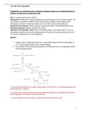 Unit 14 D- Applications of Organic Chemistry: Preparation of a compound with a carbonyl functional group (e.g. an aldehyde from an alcohol, an ester from a carboxylic acid).