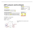 Verklarende statistiek: JMP-outputs werkcolleges + uitleg