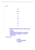 Exam (elaborations) N674 (N674) N674 Cumulative Exam Week1-14 with Answers- Samuel Merritt College