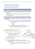 volledige samenvatting 'Orthopedagogiek: leerstoornissen'