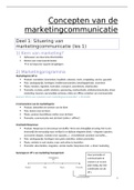 Samenvatting  Concepten Van De Marketingcommunicatie (MKM16a)