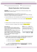 GIZMOS Student Exploration: Unit Conversions (BIO101) ALL CORRECT 