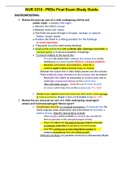 NUR 2310 - PEDs Final Exam Study Guide.