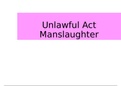 Exam Summary - Unlawful Act Manslaughter