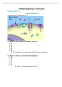 BIOL 1201 Mastering Biology Final Exam- Louisiana State University