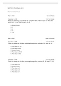 MATH 110Final Exam Final Exam