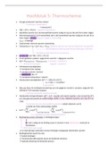 Samenvatting chemie: hoofdstuk 5:  thermochemie