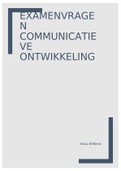 Examenvragen  communicatieve ontwikkeling 2020-2021