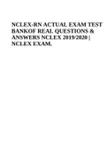 NCLEX RN ACTUAL EXAM TEST BANK OF REAL QUESTIONS & ANSWERS NCLEX 2019 | NCLEX Exam