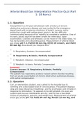 Arterial Blood Gas Interpretation Practice Quiz (Part 1&2 '40 Items)21/2022 update