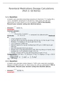 Parenteral Medications Dosage Calculations (Part 3: 50 Items)| 21/2022 UPDATE