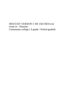 HESI EXIT VERSION 3 BS 1343 HESI exit exam rn – Houston Community college ( A grade / School graded)