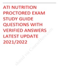 ATI NUTRITION PROCTORED EXAM Bundle Latest 2022