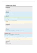 SOC LEG 100 Business Law Quiz 2 Questions and Answers- Straighterline