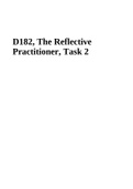 D182, The Reflective Practitioner, Task 2