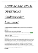 NSG 6320/ NSG 6320 AGNP BOARD EXAM QUESTIONS CARDIOVASCULAR ASSESSMENT/South University, Savannah