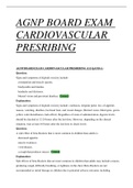 NSG 6320/NSG 6320 AGNP BOARD EXAM QUESTIONS CARDIOVASCULAR PRESCRIBING/SOUTH UNIVERSITY