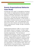 ORGANIZATI 101-MODULE Scania Organizational Behavior Case Study