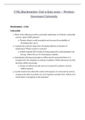 C785 Biochemistry Unit 4 Quiz 2020 – Western  Governors University 