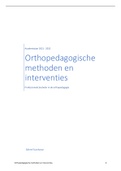 Samenvatting  Orthopedagogische Methoden En Interventies