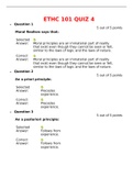 ETHC 101 QUIZ 4 / ETHC101 QUIZ 4: LATEST-2021, A COMPLETE DOCUMENT FOR EXAM