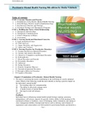 TEST BANK Psychiatric Mental Health Nursing 8th edition by Shelia Videbeck |Chapter 1-24 Complete TestBank|