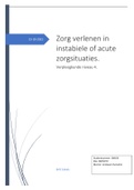 Scriptie zorg in acute en instabiele zorgsituaties