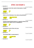 ETHC 210 EXAM 1 / ETHC210 EXAM 1: LATEST-2021, A COMPLETE DOCUMENT FOR EXAM