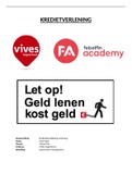 Samenvatting Kredietverlening Automotive Management VIVES Fase 3 