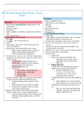 NR304 / NR 304: Health Assessment II Exam 1 Study Guide (Latest 2022/2023) Chamberlain College Of Nursing