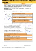 Exam (elaborations) GIZMO M2L2 Earthquake 2 Determination of Epicenter - Honors 