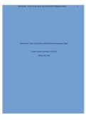 Benchmark - Future Scope, Role, and Professional Obligations Paper Grand Canyon University: NUR 513 January 29, 2021