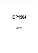 IOP1504 Summarised Study Notes