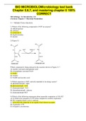 BIO MICROBIOLOMicrobiology test bank Chapter 5,6,7, and mastering chapter 8 100% CORRECT