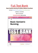 Basic Geriatric Nursing 7th Edition Williams Test Bank