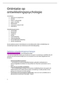 Samenvatting Ontwikkelingspsychologie (syllabus)