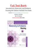 Introductory Maternity and Pediatric Nursing 4th Edition Hatfield Test Bank