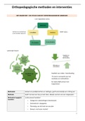 Samenvatting en verwerkingslessen  Orthopedagogische Methoden En Interventies 2021-2022