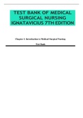 TEST BANK OF MEDICAL SURGICAL NURSING IGNATAVICIUS 7TH EDITION