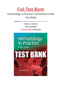 Hematology in Practice 3rd Edition Ciesla Test Bank