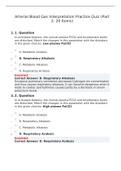 Arterial Blood Gas Interpretation Practice Quiz (Part 2: 20 Items)