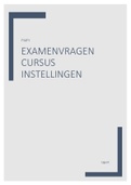 Examenvragen adhv boek en lesnotities Financiële markten, producten en instellingen