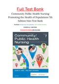 Community Public Health Nursing Promoting the Health of Populations 7th Edition Nies Test Bank